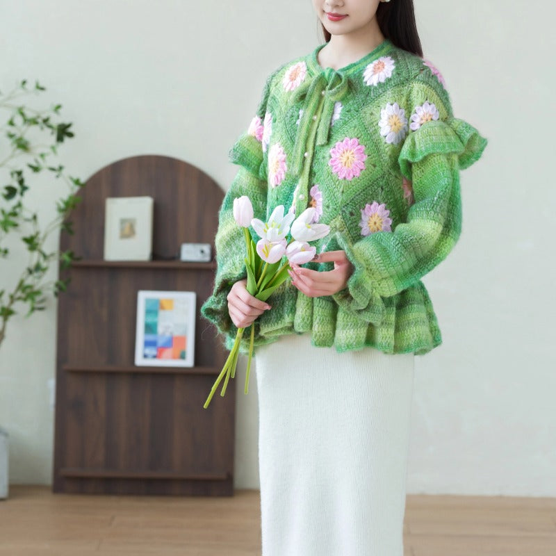 Dreamy Flower Blossom Cardigan Crochet Pattern