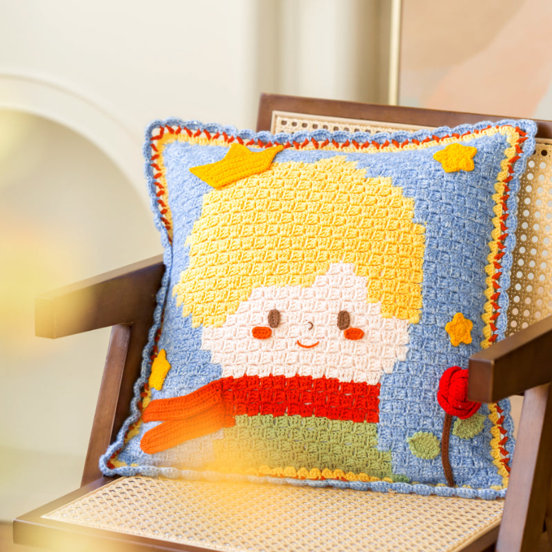 Little Prince Cushion Cover Crochet Yarn Kit | Susan's Family