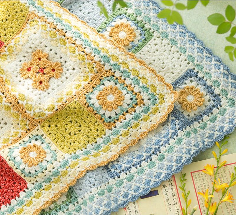 Square Patchwork Blanket Crochet Yarn Kit | Herbal Chronicle Series | Susan's Family