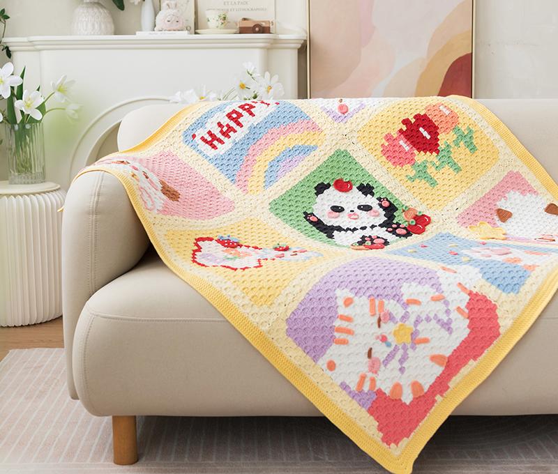 Cutie Blanket Crochet Yarn Kit