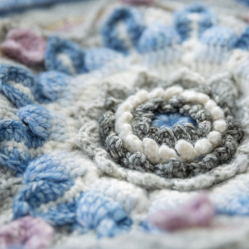 Floral Vitreous Enamel Blanket Crochet Yarn Kit