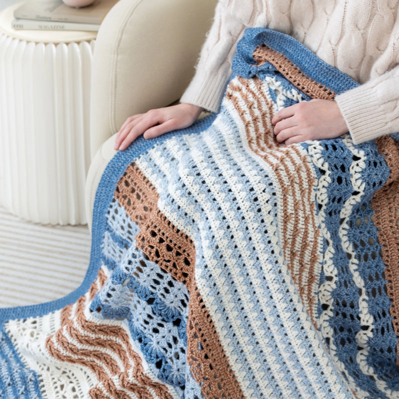 Wood Fog Blanket Crochet Yarn Kit