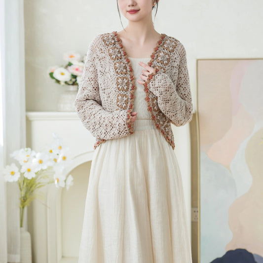 Elegant Crystal Cardigan Crochet Yarn Kit | Secret Garden Series | Susan's Family